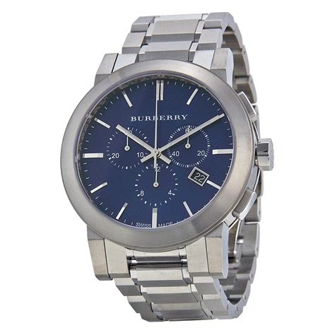 burberry stainless steel chronograph watch style code 0400086596794|Burberry Watch, Men's Swiss Chronograph Stainless Steel.